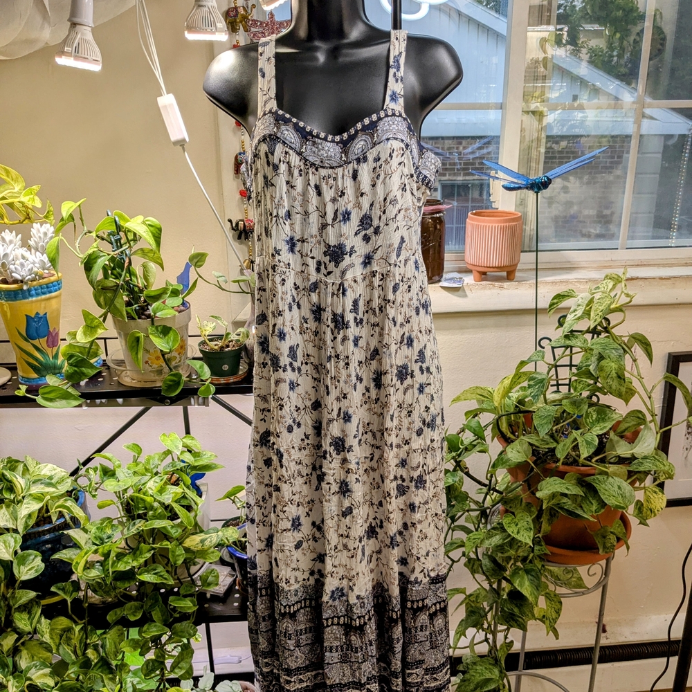 Blue & White Floral Knox Rose Dress (S)